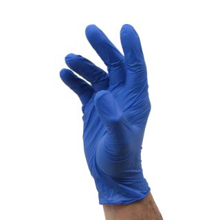 Εξεταστικά Γάντια Νιτριλίου χωρίς Πούδρα (Μπλε)