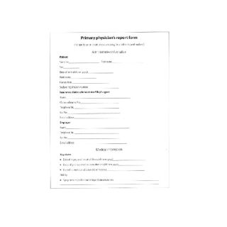Primary Physician's Report Form
