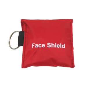 Face shield in keychain bag