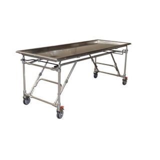 Folding autopsy table with inclinations 